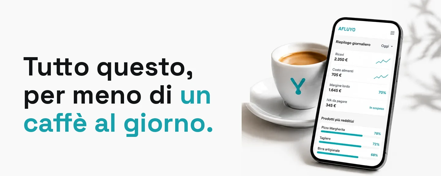 AFLUYO — less than a coffee a day